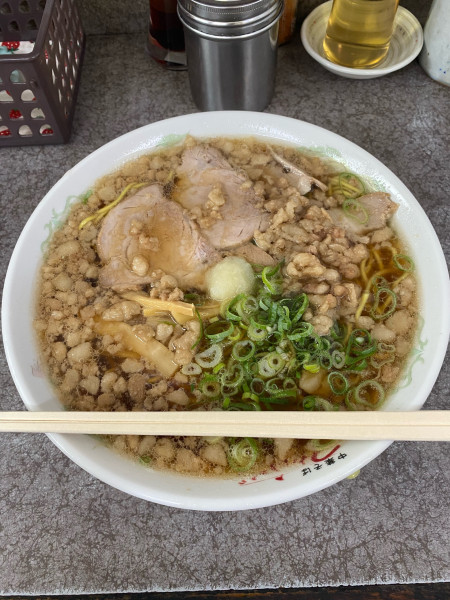 「中華そば大盛脂マシマシニンニクトッピング」@つたふじ 福山支店の写真