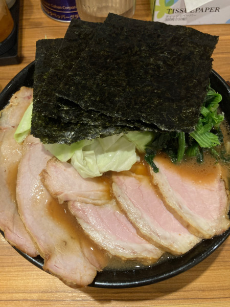 「チャーシュー麺、キャベツ」@横浜家系らーめん 輝道家の写真