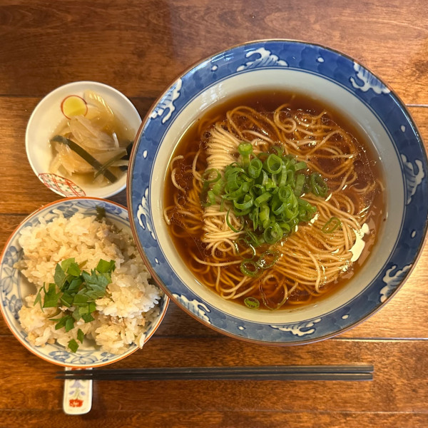 「だしとそば定食(出汁醤油そば)」@出汁醤油そば山本の写真