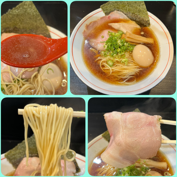 「煮干しの中華そば（味玉のせ）正油￥1050」@らぁ麺すみれ堂の写真