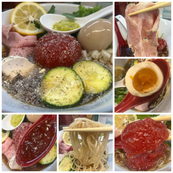 「【2周年限定】冷やしトマトの煮干しらぁめん〜イタリアン仕立て」@中華そば 麺ノ花の写真