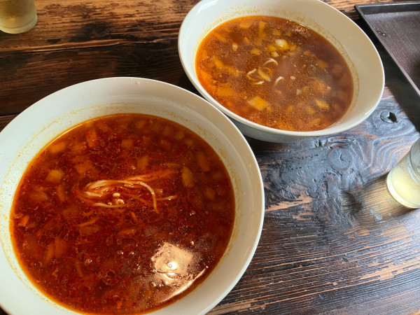 「醤油タンタン麺　地獄」@勝浦たんたん麺 あざみの写真