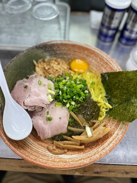 「鮑肝濃厚まぜそば」@覆麺 智の写真