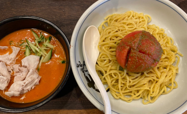 「【限定】冷やし丸ごとトマトつけ麺　1400円」@七志 とんこつ編 大倉山店の写真