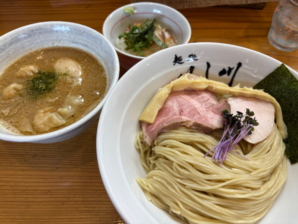 「【限定】特製国産鰻つけ麺(中盛)1650円」@麺処 いし川の写真