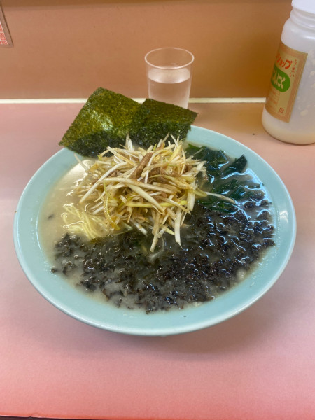 「ネギラーメン+岩のり」@ラーメンショップ椿 新奥多摩街道店の写真