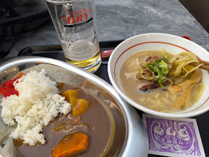 「虚空特製味噌ラーメン(0)＋和風カレー(0)＋ビール(0)」@I.A.S.S SUPERIOR LOUNGE 虚空 -KoCoo-の写真
