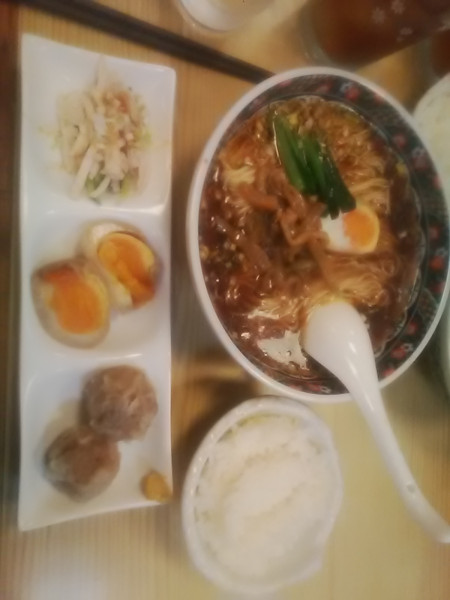 「感謝セットＡ（醤油ラーメン）(1480円)」@寿限無担々麺 みのり台店の写真