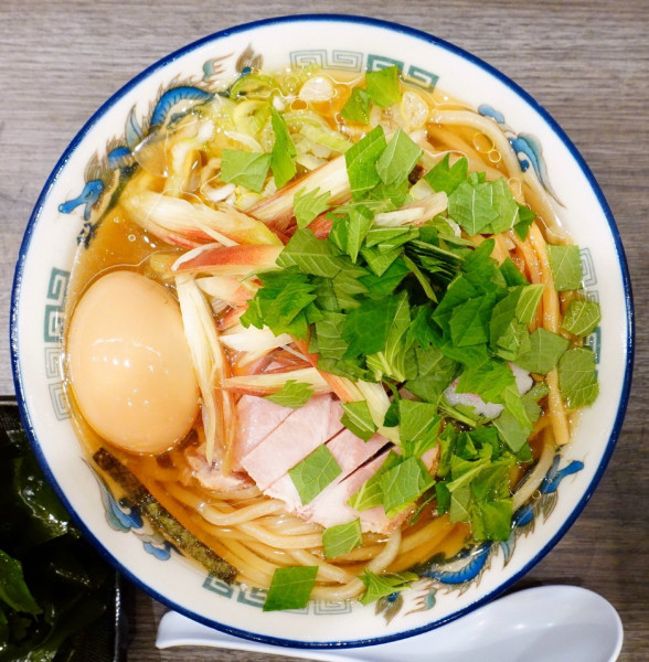 「大葉茗荷冷かけ＋鳴門わかめ＋味玉」@舎鈴 イオンモール幕張新都心店の写真