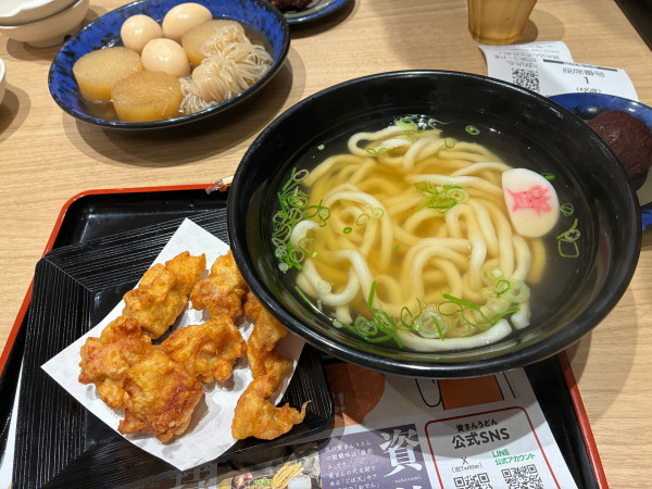 「鶏天うどん」@資さんうどん 足立鹿浜店の写真