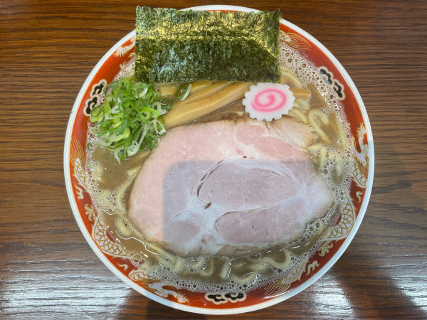 「濃厚お魚豚骨ラーメン（太麺/大盛）」@ラーメンかなやの写真