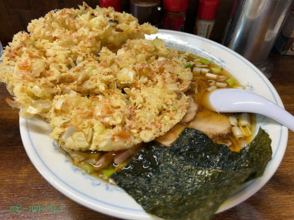 「カキ揚げラーメン(1000円)」@らーめん専門ながしまの写真
