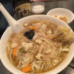 萬福メン(900)＋瓶ビール(600)