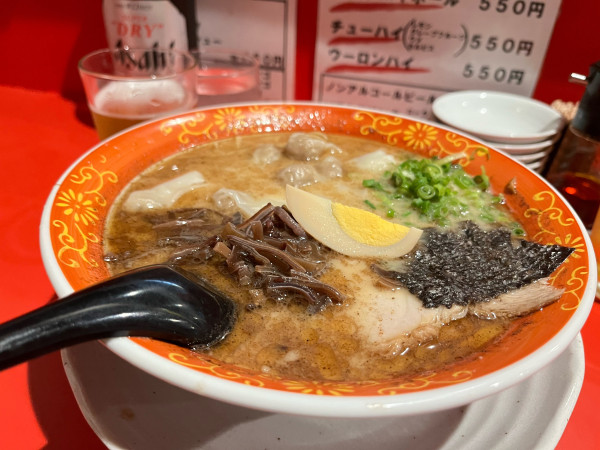 「ラーメン」@元祖熊本ラーメン 赤のれんの写真