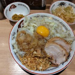 汁なし小＋白髪ネギ、ぶっカリー