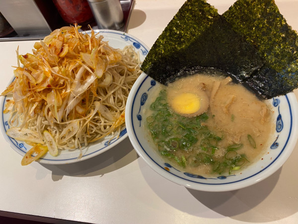 「ネギつけ麺」@らあめん英 本店の写真
