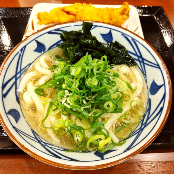 「旨塩うどん(¥520)+かしわ天(¥210)」@丸亀製麺 羽田空港第1ターミナル店の写真