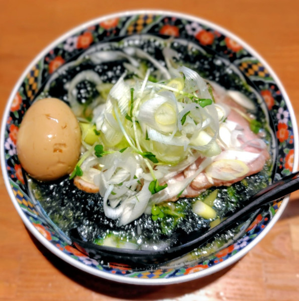 「たっぷり生青海苔の煮干冷し蕎麦 1200円」@亀戸煮干中華蕎麦 つきひの写真