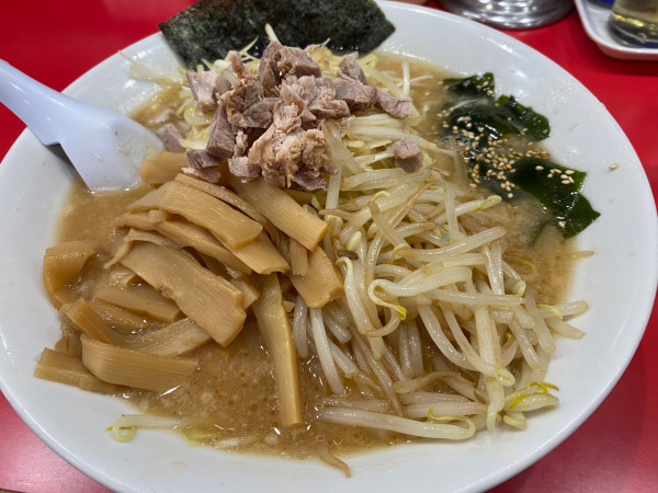 「みそネギWメンマ」@ラーメン かいざん 船橋店の写真
