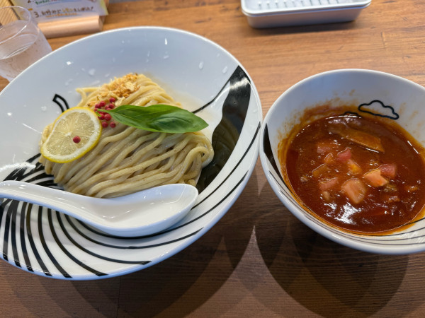 「太陽の完熟トマトつけ麺」@つけ麺 一頂 秋葉原店の写真