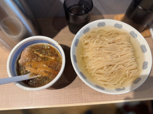 「鰹昆布水のどごし生つけそば(冷スープ魚介)オープン半額500」@富喜製麺研究所 五反田店の写真