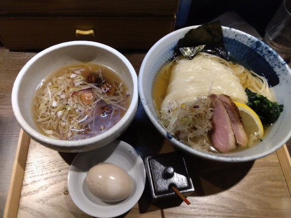 「鰹昆布水つけ蕎麦(塩)」@鴨出汁中華蕎麦 麺屋yoshikiの写真