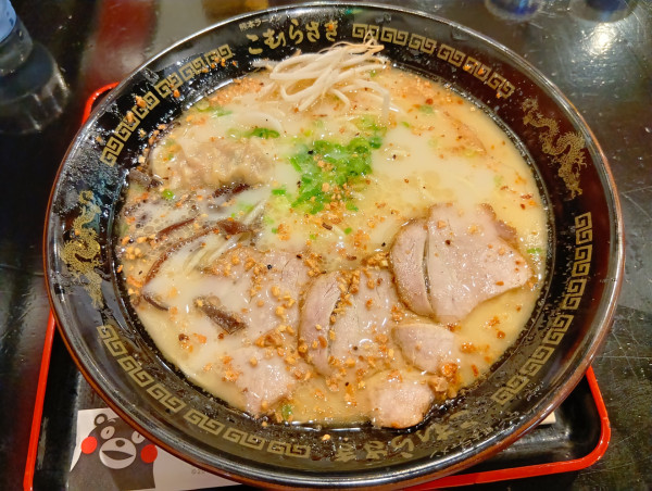 「王様ラーメン 水餃子」@熊本ラーメン こむらさき 新横浜店の写真