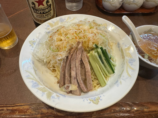 「冷やし葱そば+スープ」@鶏舎の写真