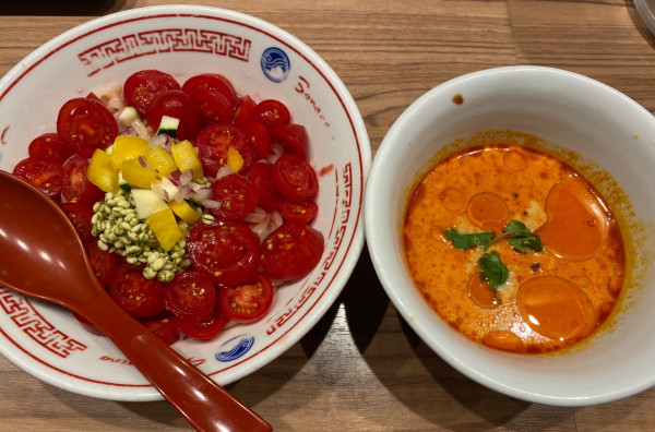 「【限定】アイコトマトの麻辣冷やしつけそば 1300円」@そらのいろ NIPPONの写真