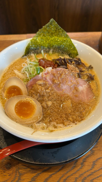 「九州豚骨味玉味噌」@純米味噌らーめん みそら堂 おもちゃのまち店の写真