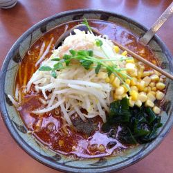 火吹き味噌ラーメン　中盛　コーンもやし増し