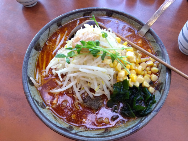 「火吹き味噌ラーメン　中盛　コーンもやし増し」@味噌一 常盤台店の写真