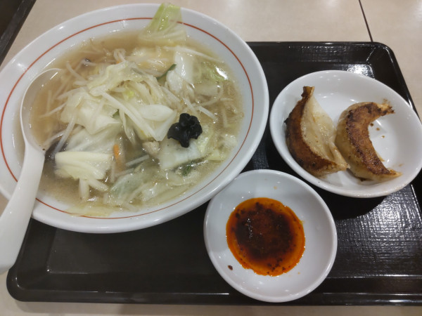 「天下一タンメン+ジャンボ餃子2個」@天下一 門前仲町店の写真