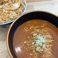 海老味噌ラーメン　天玉丼セット　1100円