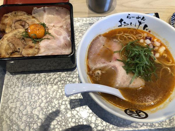 「海老香る醤油ラーメンセット」@ラーメンおいげん 大野城店の写真