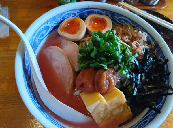 「冷し梅鶏そば」@麺屋 鶏口の写真