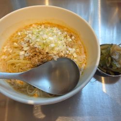 冷し担担麺　ザーサイ