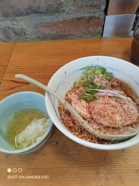 「（限定）庄内小麦の油そば一口ライス付き（）」@ロ麺ズの写真
