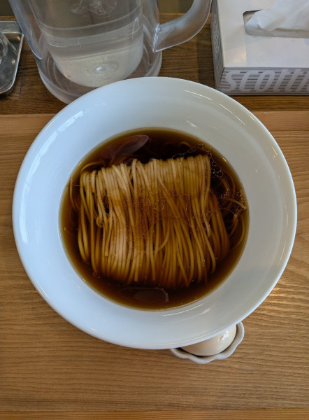 「醤油 かけそば（ネギ抜き）」@YOKOKURA STOREHOUSEの写真