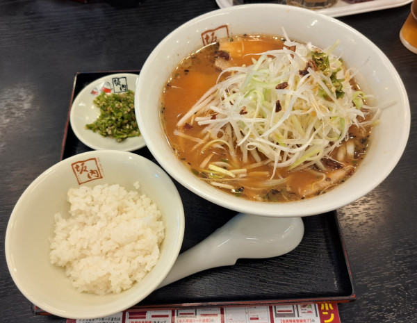 「青唐ネギ味噌ラーメン（辛さ5倍）1100円」@喜多方ラーメン 坂内 水沢店の写真