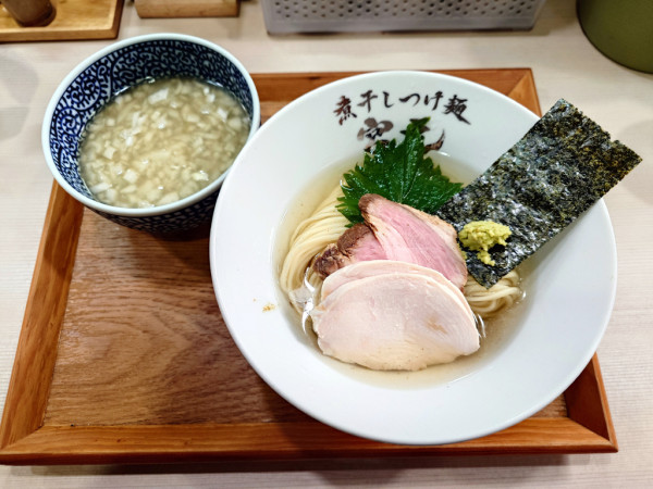 「限定 冷やし昆布水つけ麺しじみMIX 塩 並盛り」@煮干しつけ麺 宮元の写真