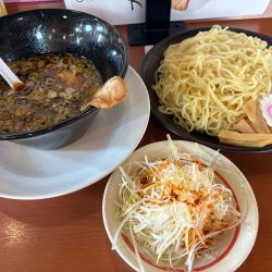 【期間限定】メガつけ麺990円、ネギ130円