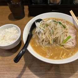 味噌ラーメン　半ライス