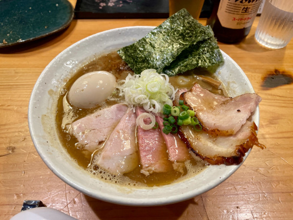 「アサヒスーパードライ＋ひき肉メンマ→ 特製濃厚豚骨魚介らぁ麺」@KEN軒の写真