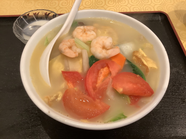 「海老入りトマトと卵炒めタンメン　850円」@徳記の写真