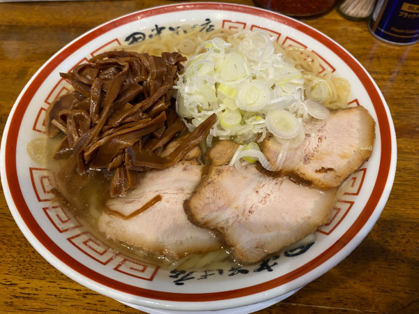 「冷かけ中華そば＋メンマ」@田中そば店 浅草店の写真