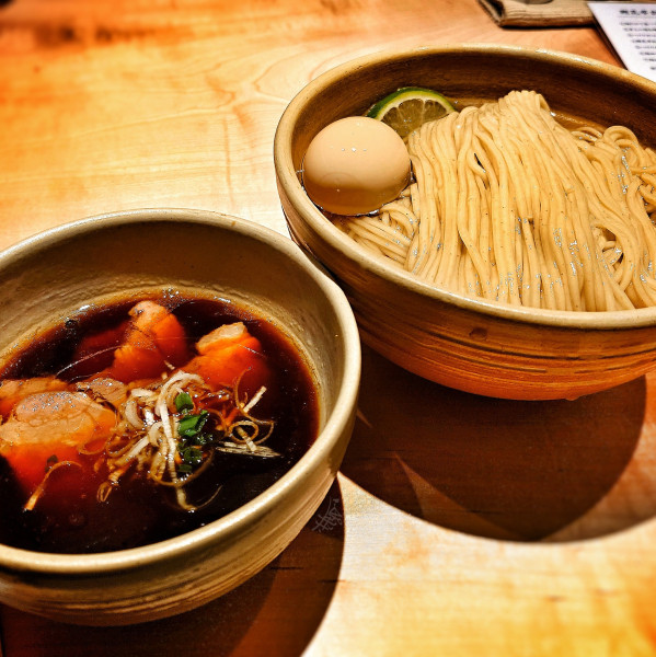 「味玉醤油つけ麺 大盛り」@迂直の写真