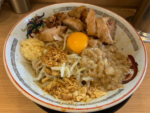 「ミニ豚　汁なし」@ラーメン豚山 門前仲町店の写真