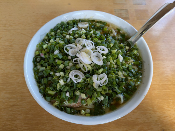 「青ねぎらーめん大盛　1070円」@佐野青竹手打ちラーメン いしかりの写真