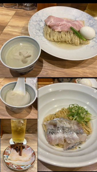「たけおが釣った太刀魚の冷たいつけそば￥1500・他」@麺庵 利休の写真